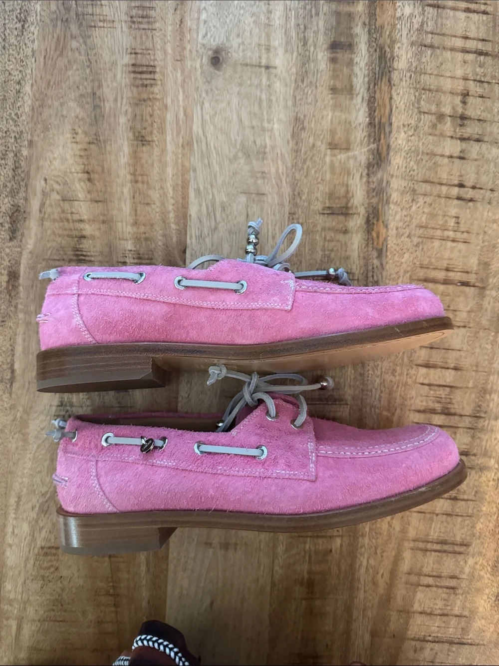 LABUCQ Pink Suede Women's NELSON Boat Shoes loafers NEW 40